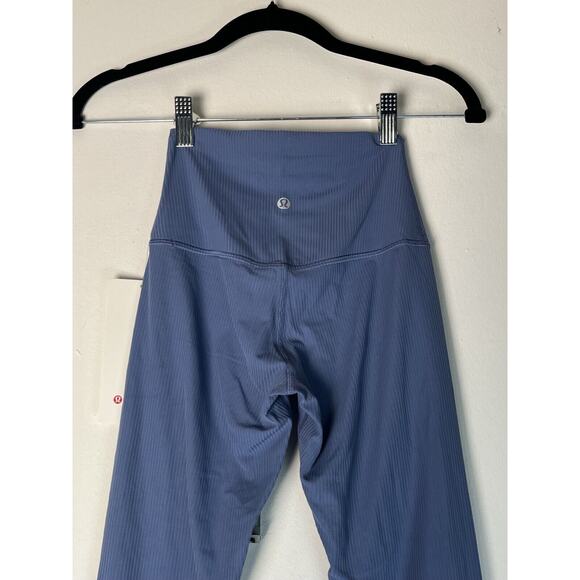 Lululemon Align Ribbed HR Pant 25" Size 2 Blue $118 LW5FJTS NWT - Picture 3 of 9
